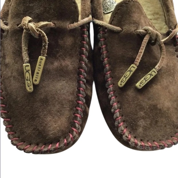 Ugg Dakota espresso slippers drivers dark brown suede shearling Size 6 - Picture 4 of 10
